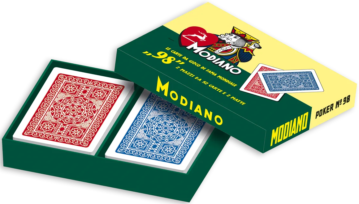 Carte da Gioco Ramino Modiano 98' Due Mazzi da 54 Carte