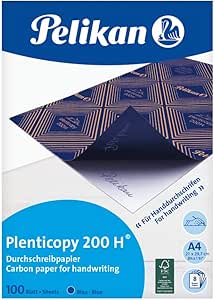 Carta Ricalco a Mano Pelikan Plenticopy 200 H in cf. da 10 ff.