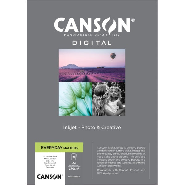 Carta Fotografica CANSON 50FF. A4 170GR. Matta