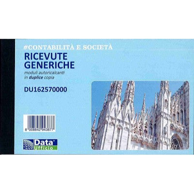 Blocco ricevute Denaro Generiche 50x2 Autocopianti 10x16,8