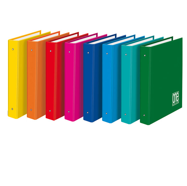 Cartelle Raccoglitori a 4 Anelli Colori Forti A5 15x21