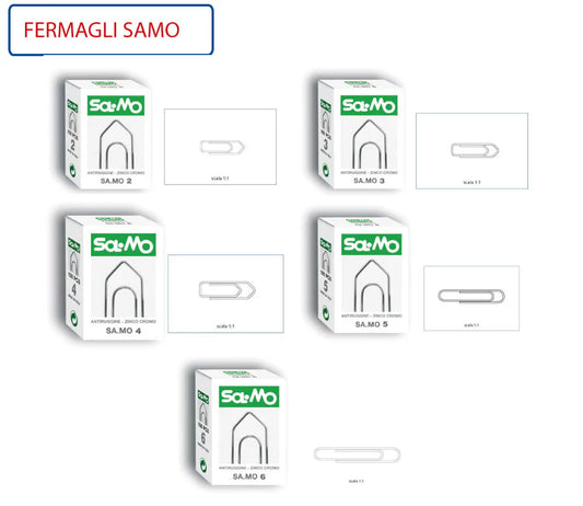 Fermagli SaMo N° 1/2 in Filo Zincato