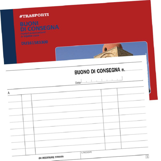 Blocco Buoni Consegna 33/33/33 AUT.11,5x16,5 3 Copie