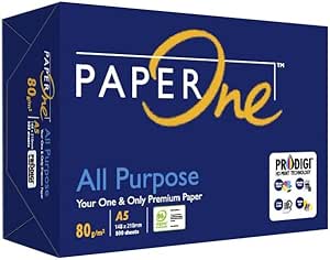 Carta A5 15x21 per stampante 500 ff. Paper One 80 gr.