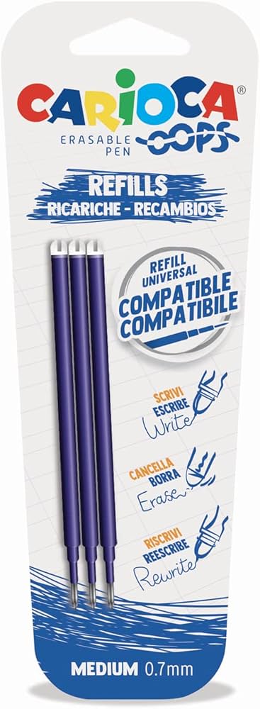 Refill  Carioca per Penne OOPS Blisterino da 3 pezzi