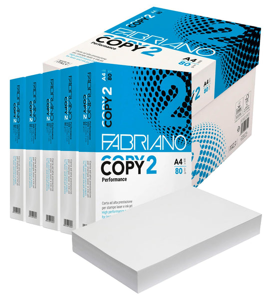 Carta A4 80GR. Fabriano Copy 2 cf. da 5 risme (2500 fogli )