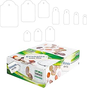 Etichette in Cartoncino e filo Lebez 100pz.