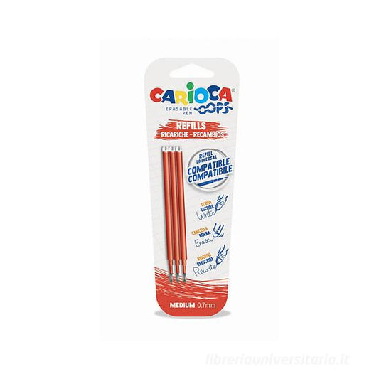 Refill  Carioca per Penne OOPS Blisterino da 3 pezzi