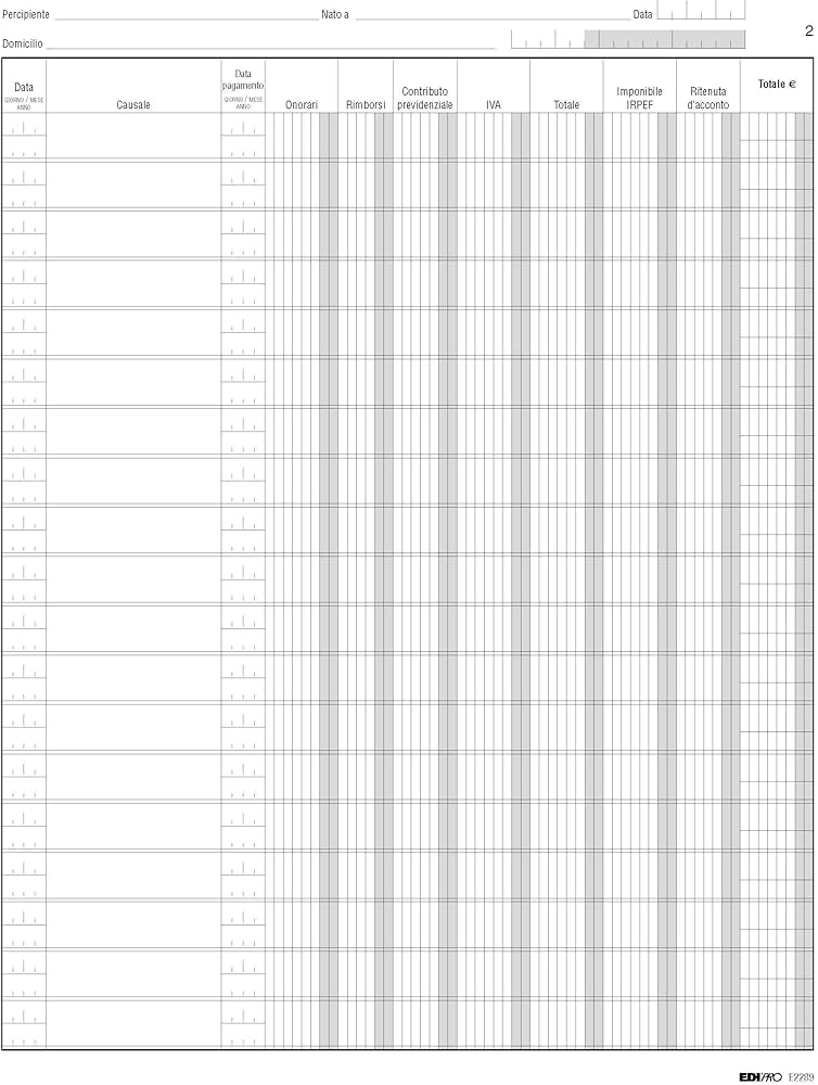 Registri Compensi a Terzi