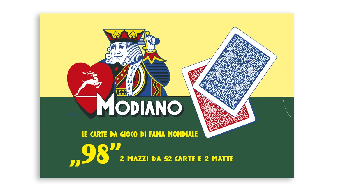 Carte da Gioco Ramino Modiano 98' Due Mazzi da 54 Carte