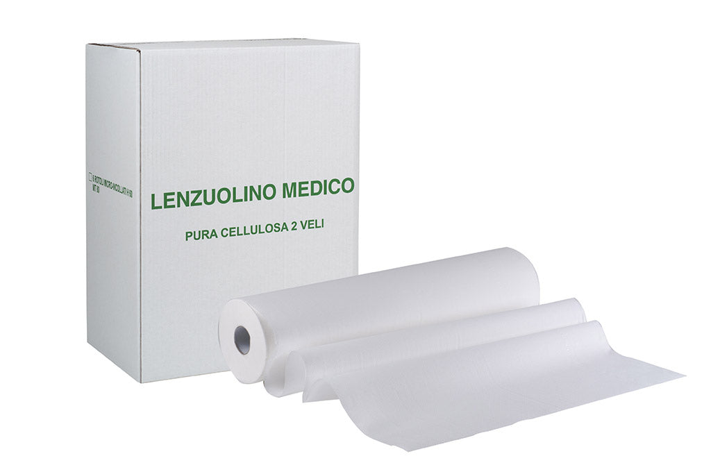 Lenzuolino medico Rotolo da 50 metri 2 veli pura cellulosa
