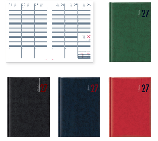 Agenda Settimanale 2027 Vari Colori
