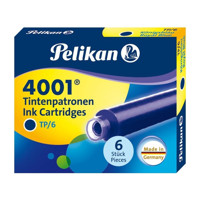 Cartucce di Inchiostro Stilografico Pelikan 4001 cf. 6 pz.