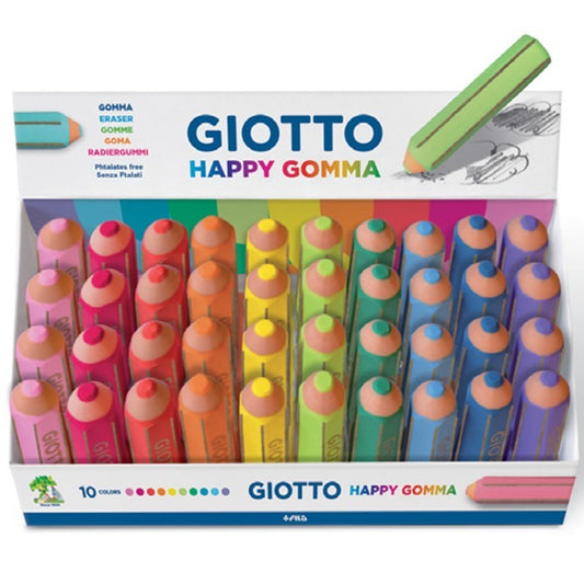 Gomme da Cancellare Giotto Happy Gomma 40Pz.