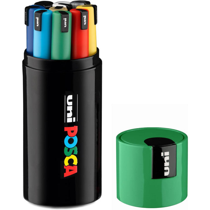 Gift Box Poscapen Marcatore UniPosca Punta Ultra-Fine 9 Pz Assortiti COLORI DIV.