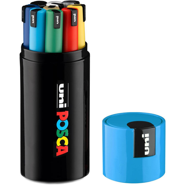 Gift Box Poscapen Marcatore UniPosca Punta Ultra-Fine 9 Pz Assortiti COLORI DIV.