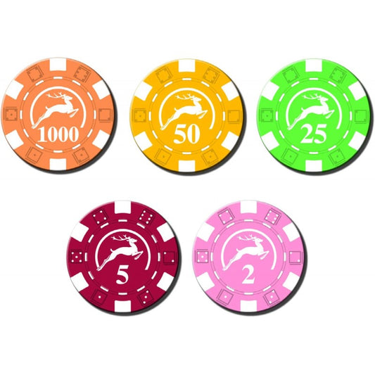 Fiches ( Chips ) da Gioco Modiano in cf. da 100 Pz.